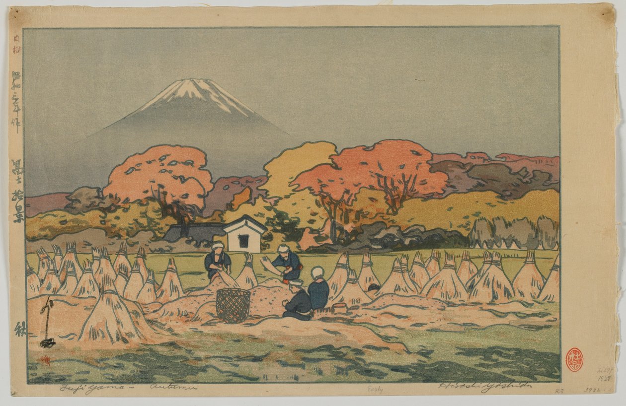 Mt.Fuji - outs m, kaligrafie Ella od Hiroshi Yoshida
