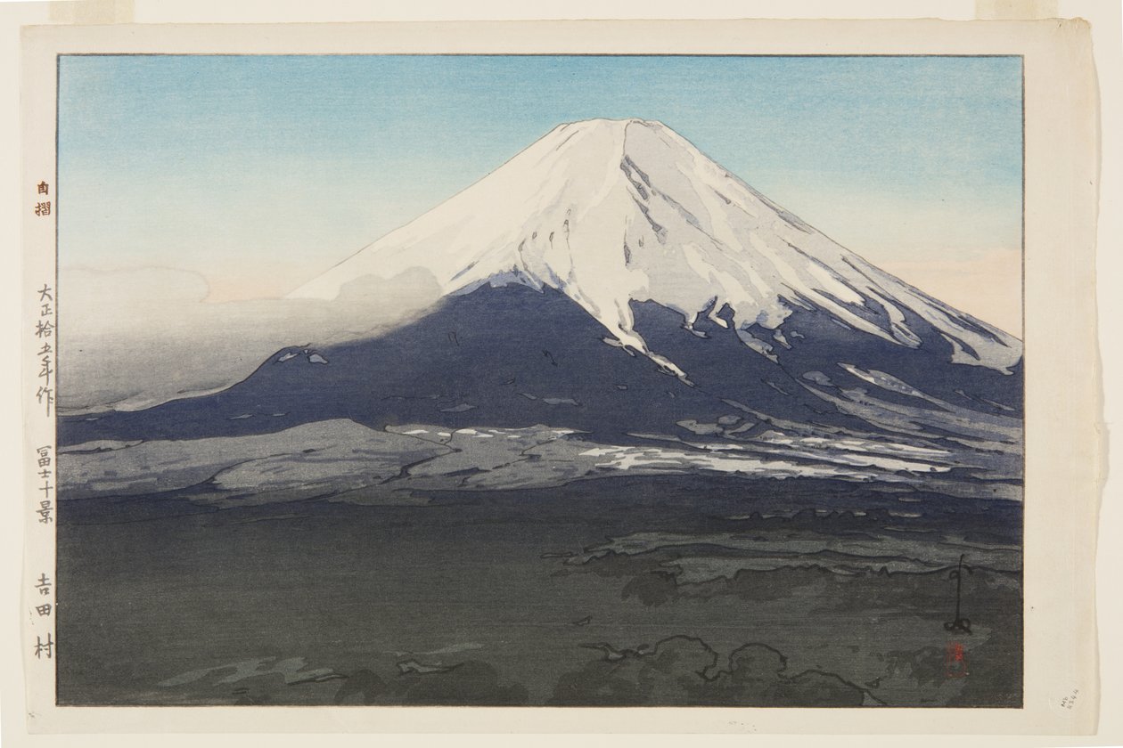 Yoshida Village (Yoshida mura) (barevný dřevořez) od Hiroshi Yoshida