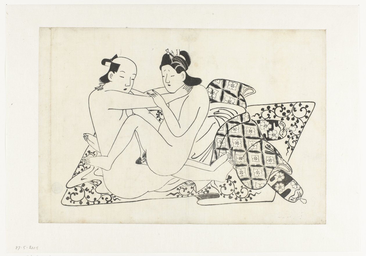 Erotická show od Hishikawa Moroshige (attributed to)