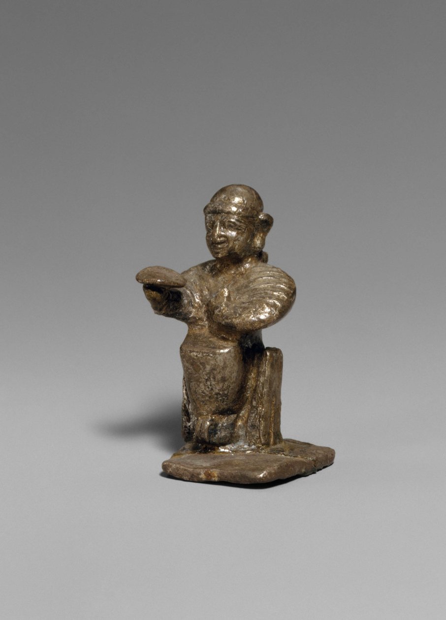 Sedící žena, cca 1300 př. n. l. (stříbrná) od Hittite