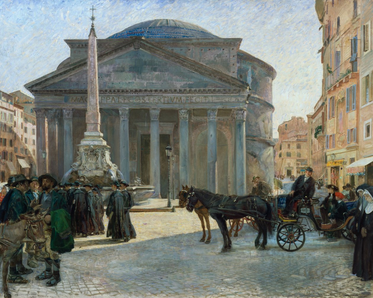 Z náměstí Pantheon v Římě od Hjalmer Eilif Emanuel Peterssen