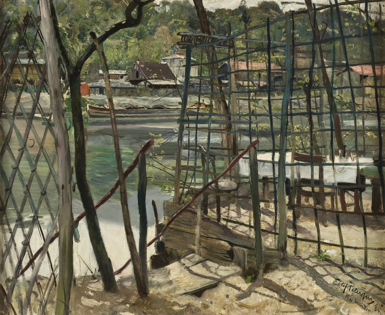 Krajina z Meudonu, Francie, 1884 od Hjalmer Eilif Emanuel Peterssen