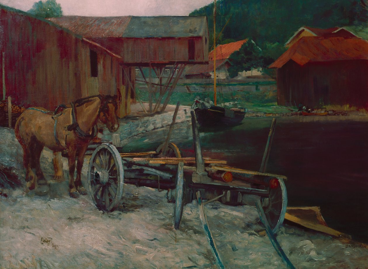 Zátoka Sandvik od Hjalmer Eilif Emanuel Peterssen