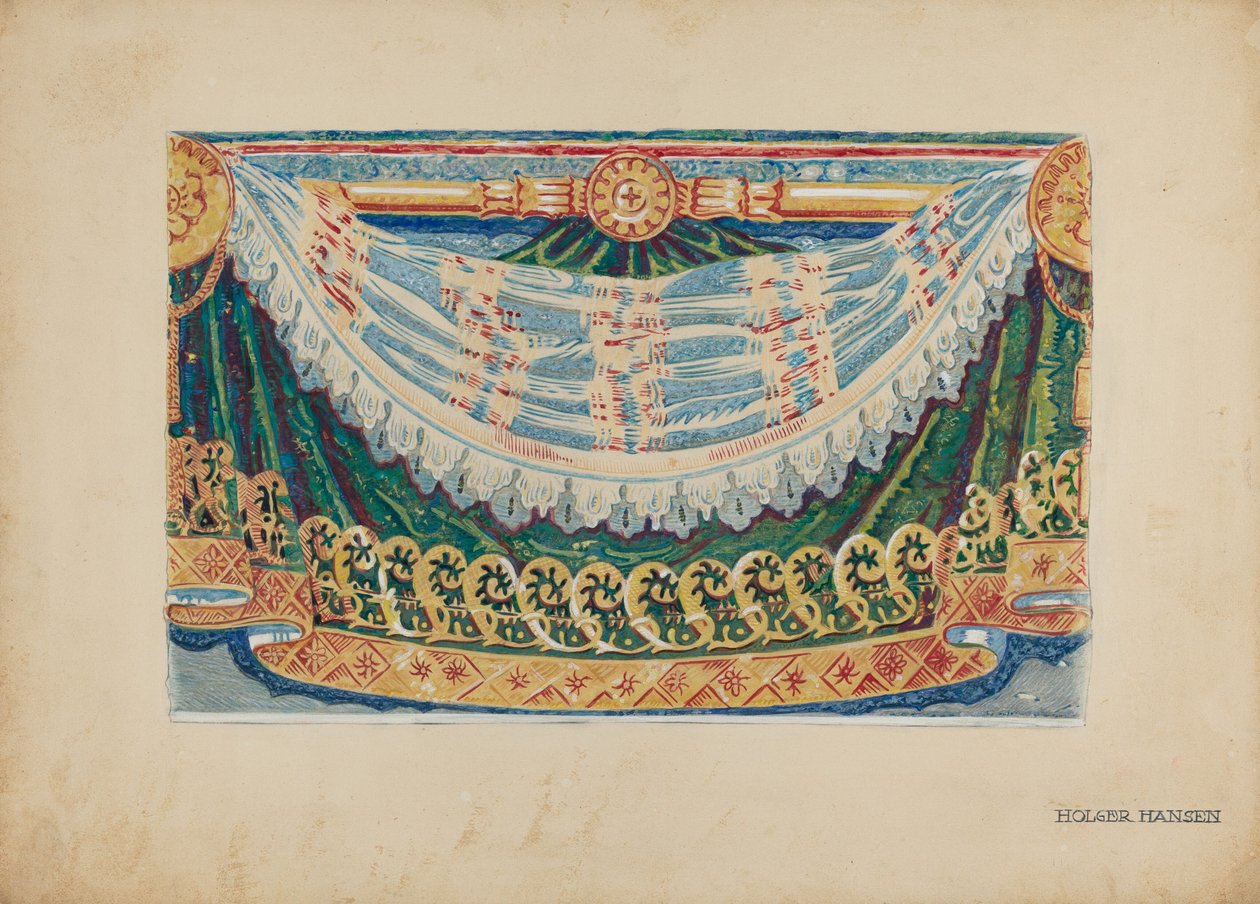 Wall Paper Border Design, c. 1939. od Holger Hansen