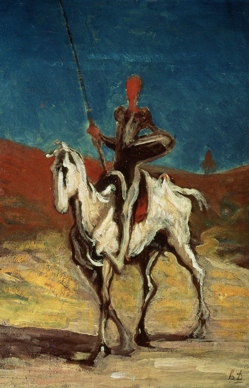 Don Quijote, kolem 1865-1870 od Honoré Daumier