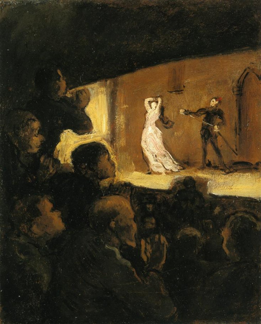 V divadle, 1860-64 od Honoré Daumier
