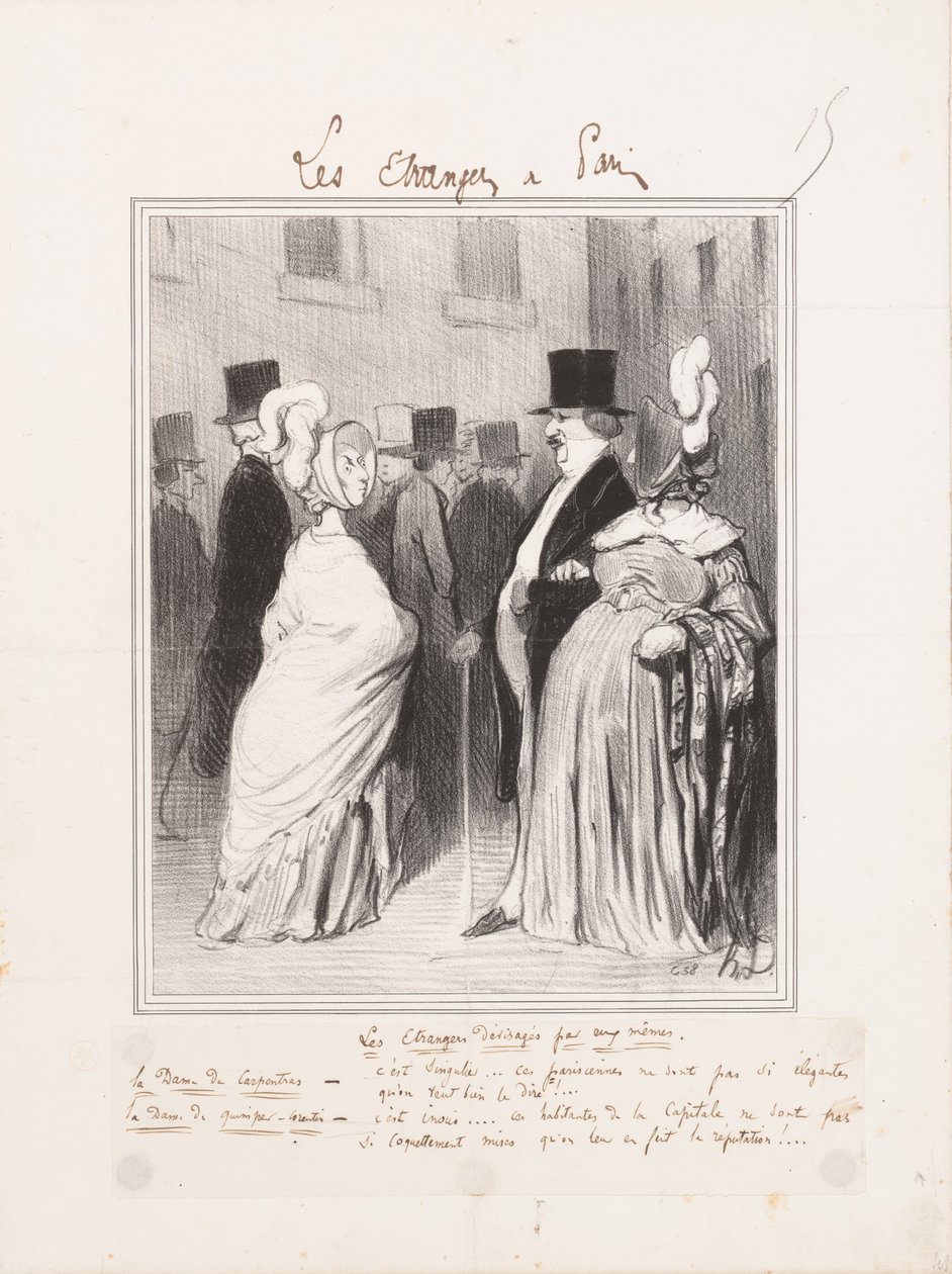 Cizinci zírali na sebe od Honoré Daumier