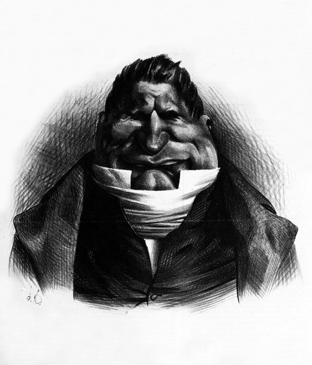Pot-de-Naz, karikatura z „Le Charivari“, 2. května 1833 od Honoré Daumier