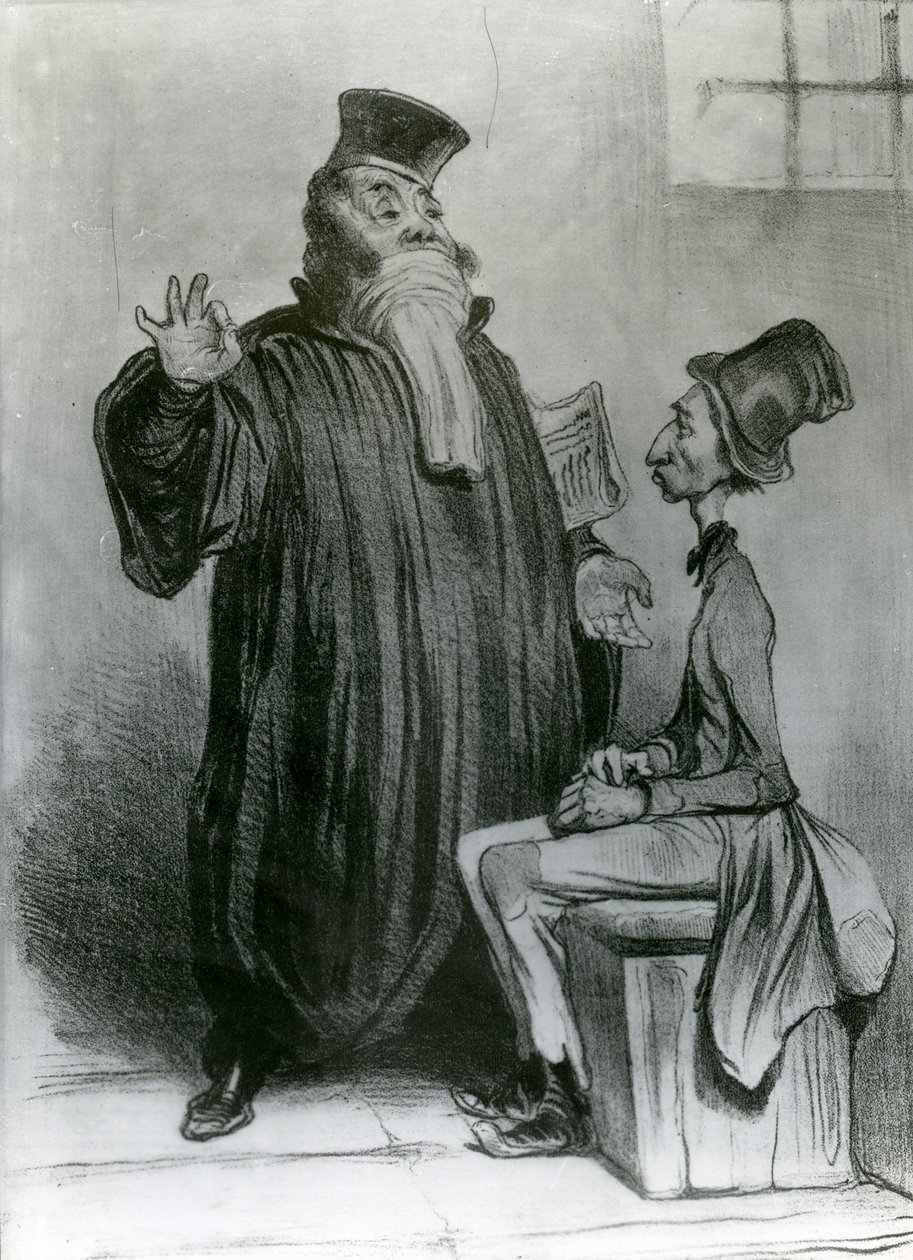 Robert-Macaire právník, 1836 (litografie) od Honoré Daumier