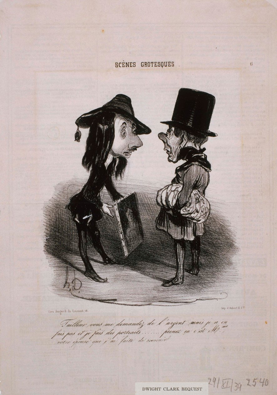 Groteskní scény - Krejčí ... Vezměte to ... od Honoré Daumier