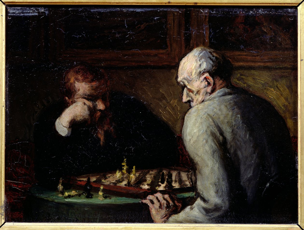 The Chess Players, c.1863-67 od Honoré Daumier