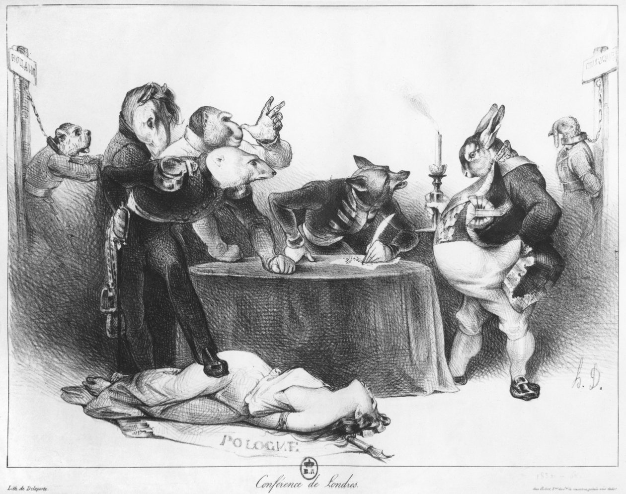 Londýnská konference, 1832 od Honoré Daumier