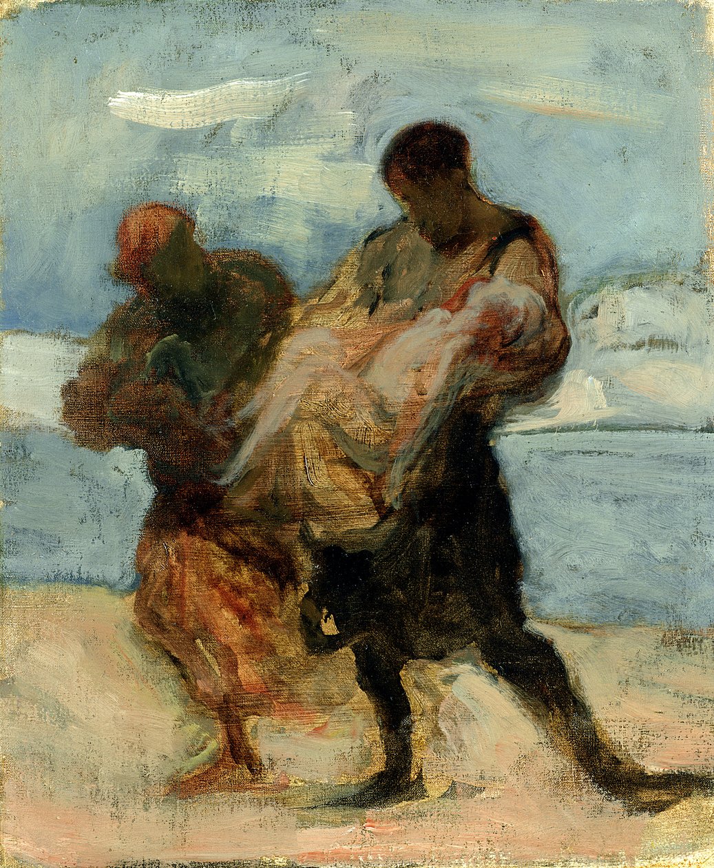Záchrana, kolem roku 1870 od Honoré Daumier