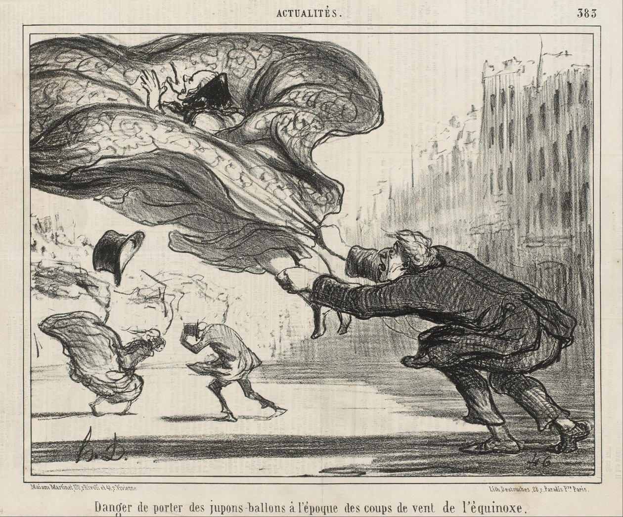 Nebezpečí nošení sukní… od Honoré Daumier