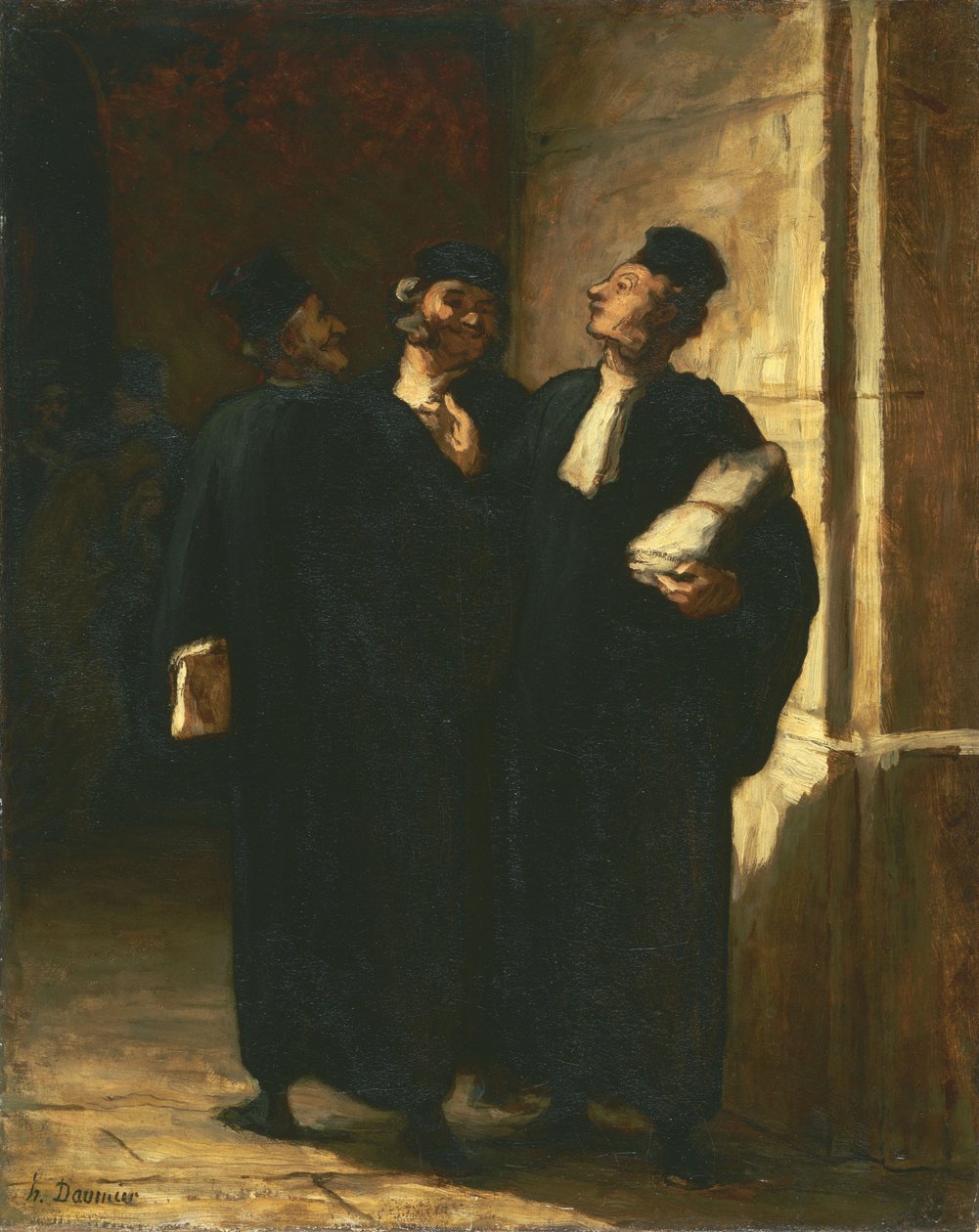 Tři právníci od Honoré Daumier