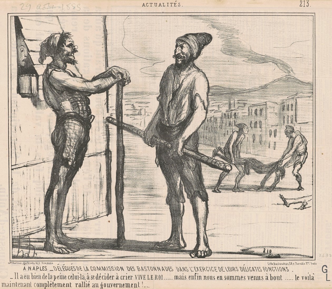 V Neapoli: Delegáti komise... od Honoré Daumier