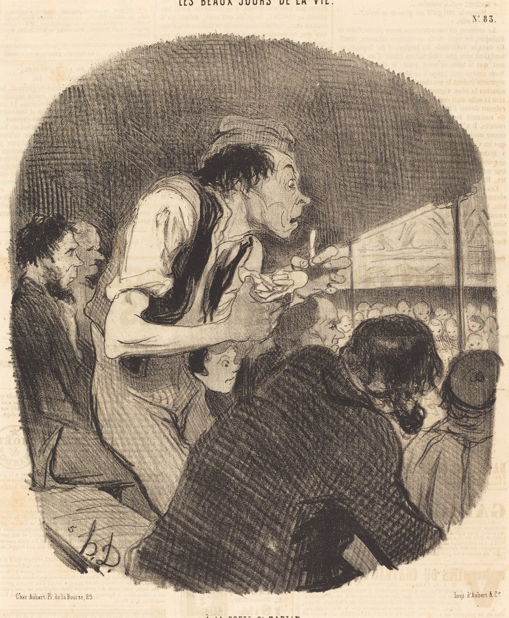 V Porte Saint-Martin od Honoré Daumier