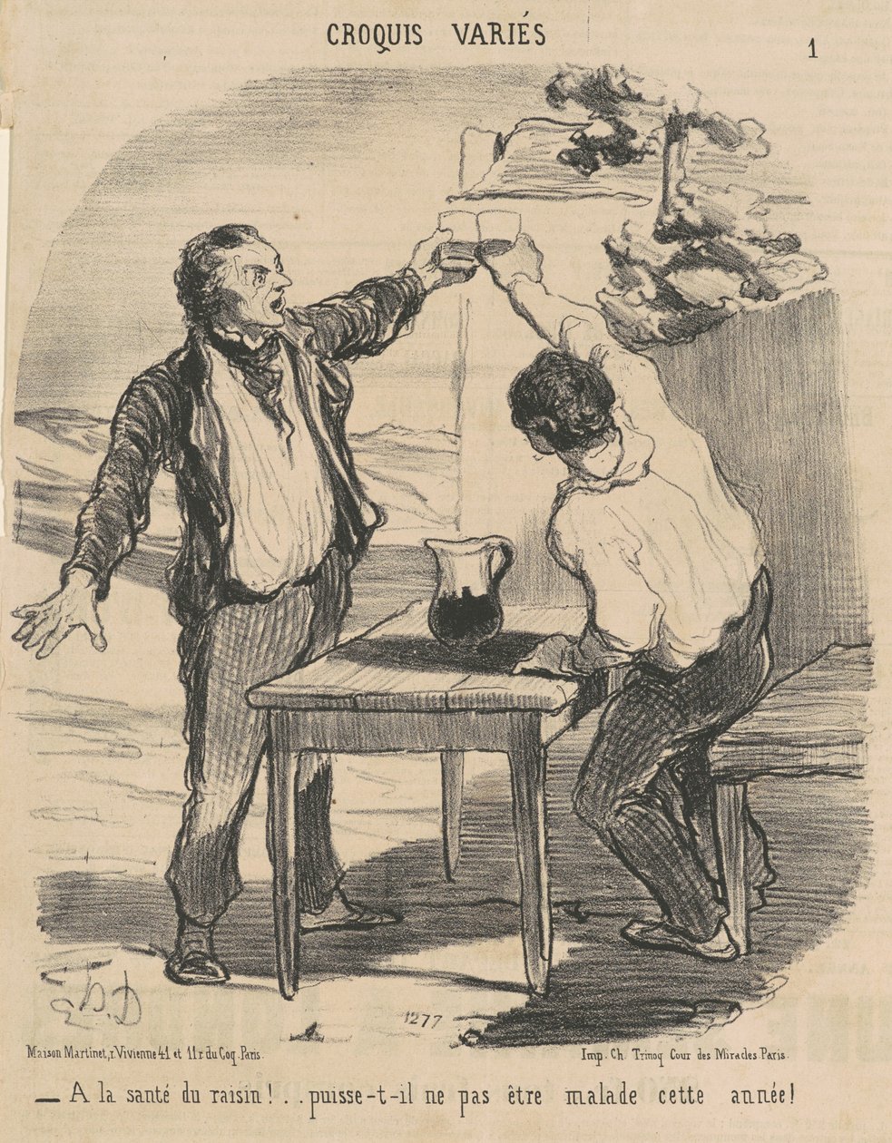 Na zdraví hroznů! ... od Honoré Daumier