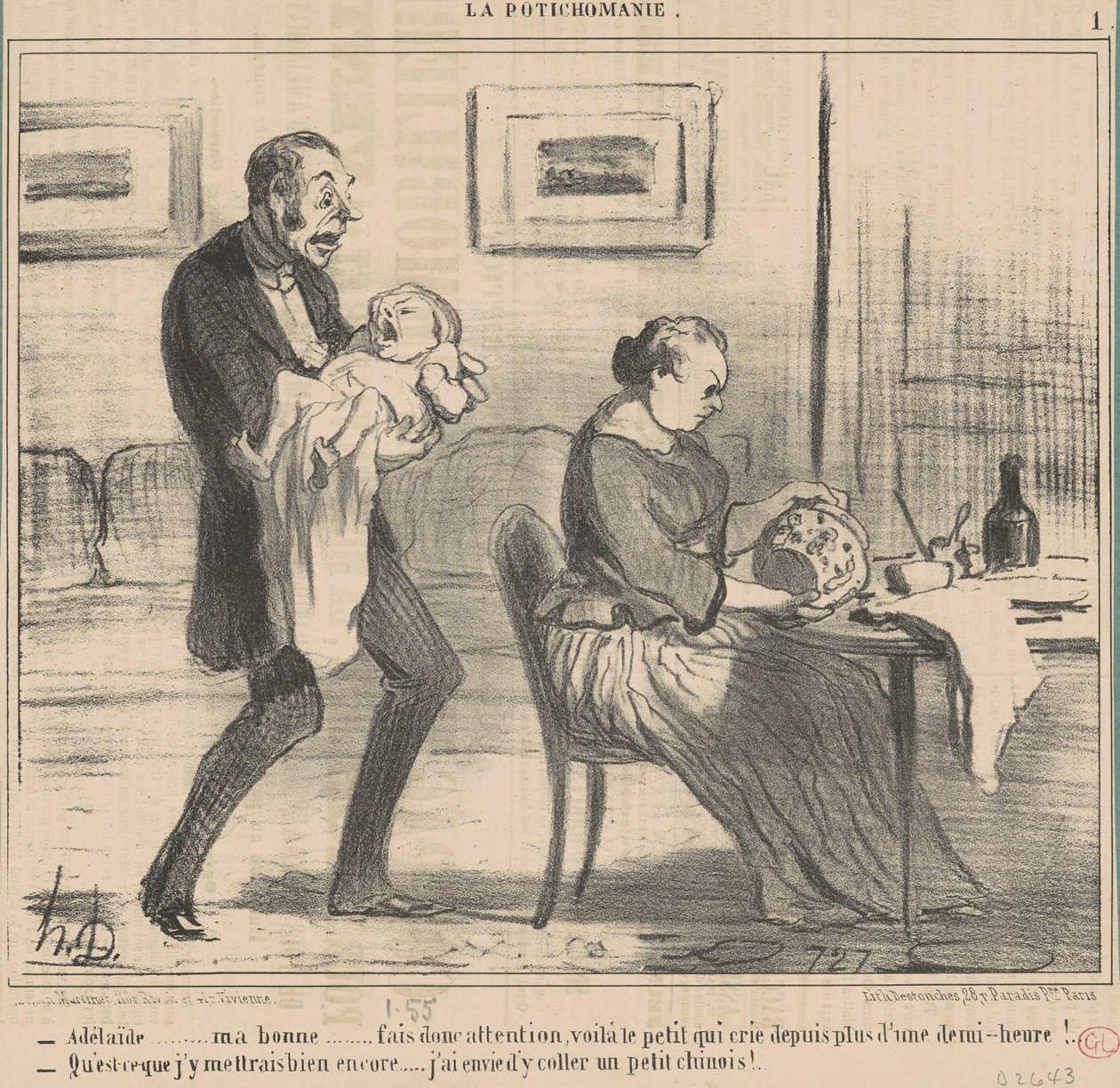 Adelaide... můj dobrý... udělej tak... od Honoré Daumier