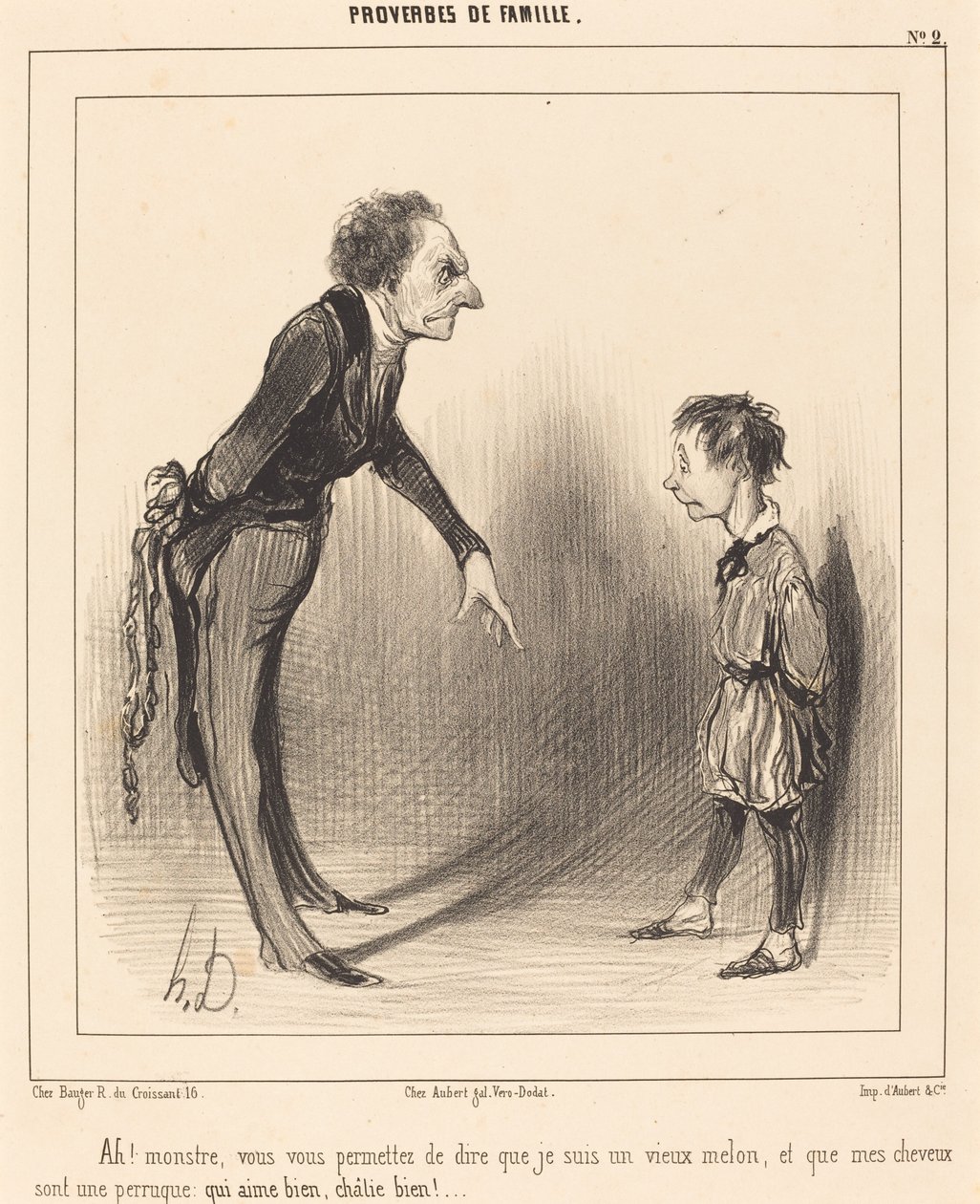 Ach! potvora, ty si to dovoluješ... od Honoré Daumier