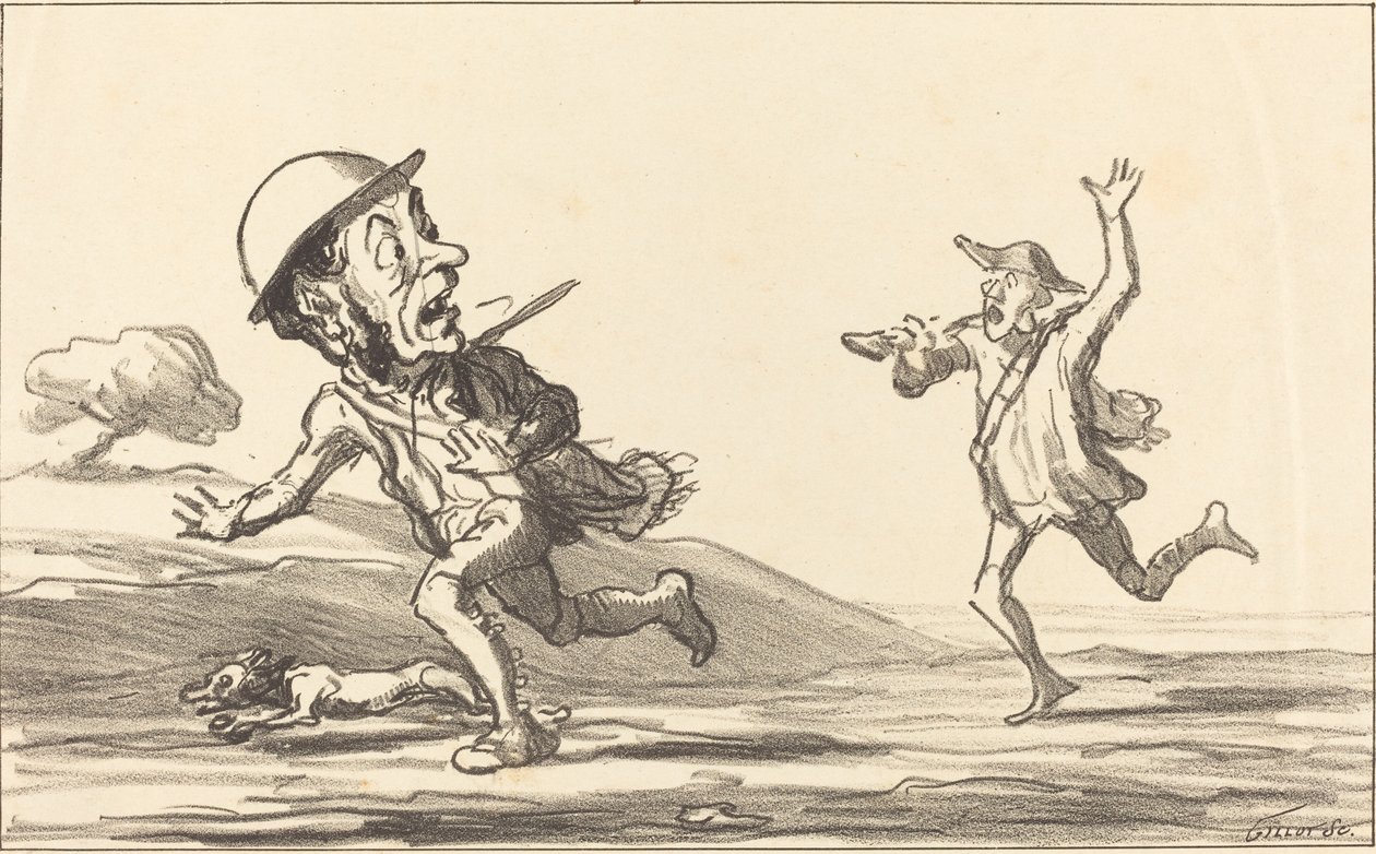 No tak!... zdá se... vyhrazený lov od Honoré Daumier