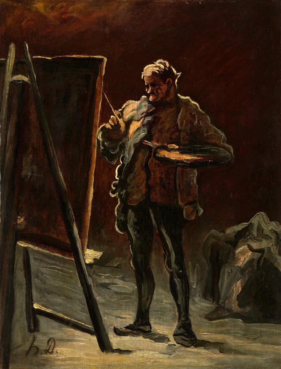 Umělec, kolem 1870-75 od Honoré Daumier