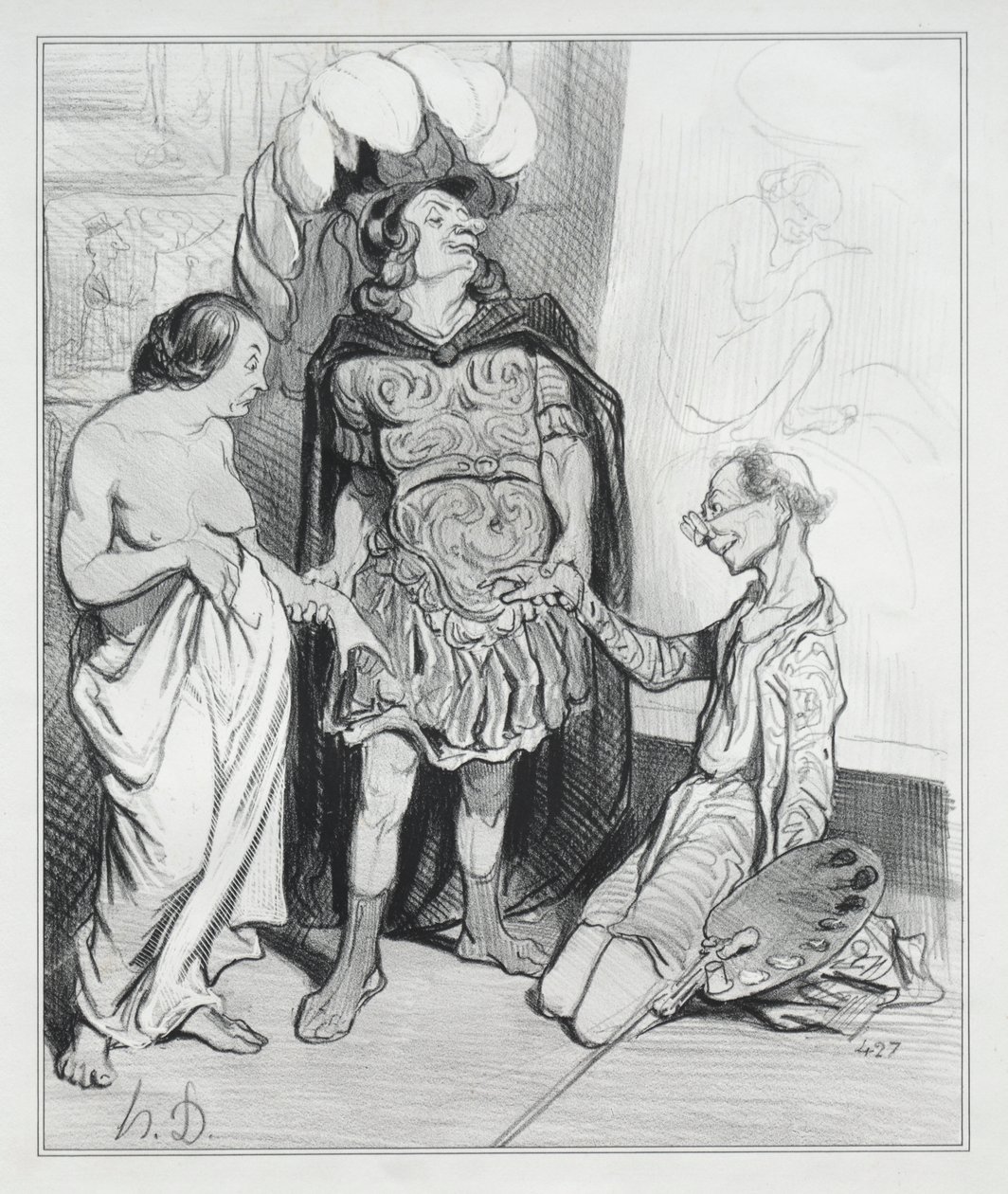 Apelles a Campaste od Honoré Daumier