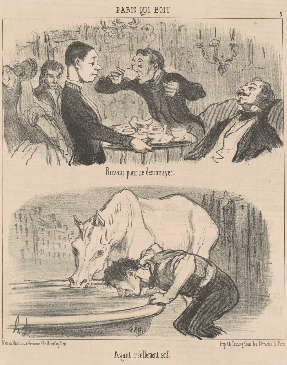 Slintání, aby se člověk nudil od Honoré Daumier
