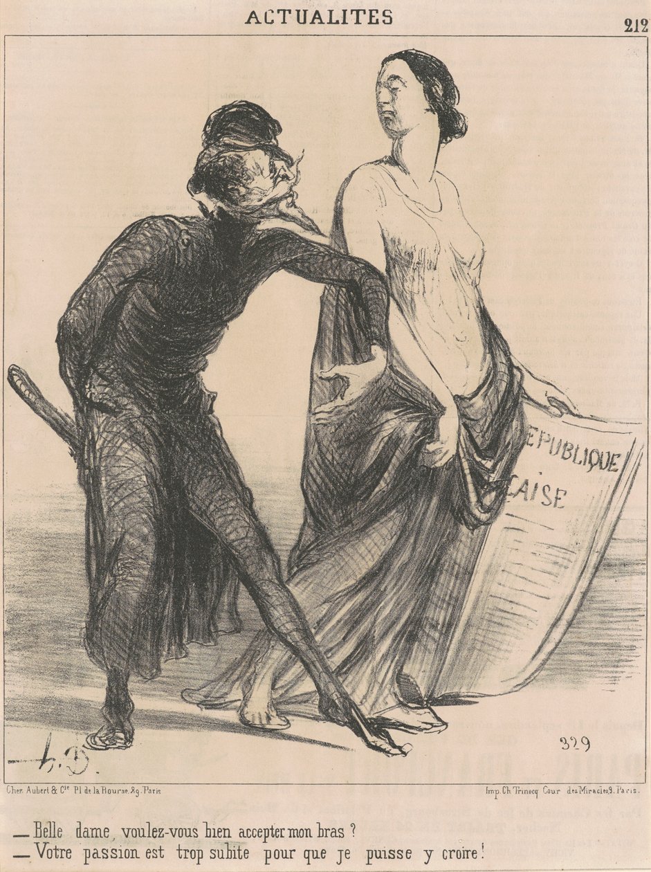 Krásná dámo... přijmeš mou náruč? od Honoré Daumier