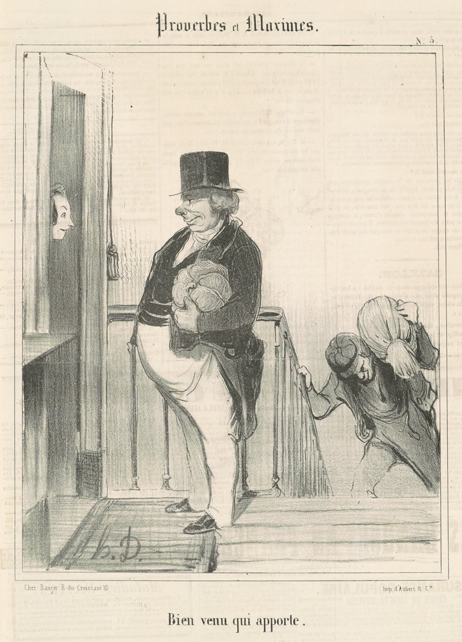 Vítej, kdo přináší od Honoré Daumier