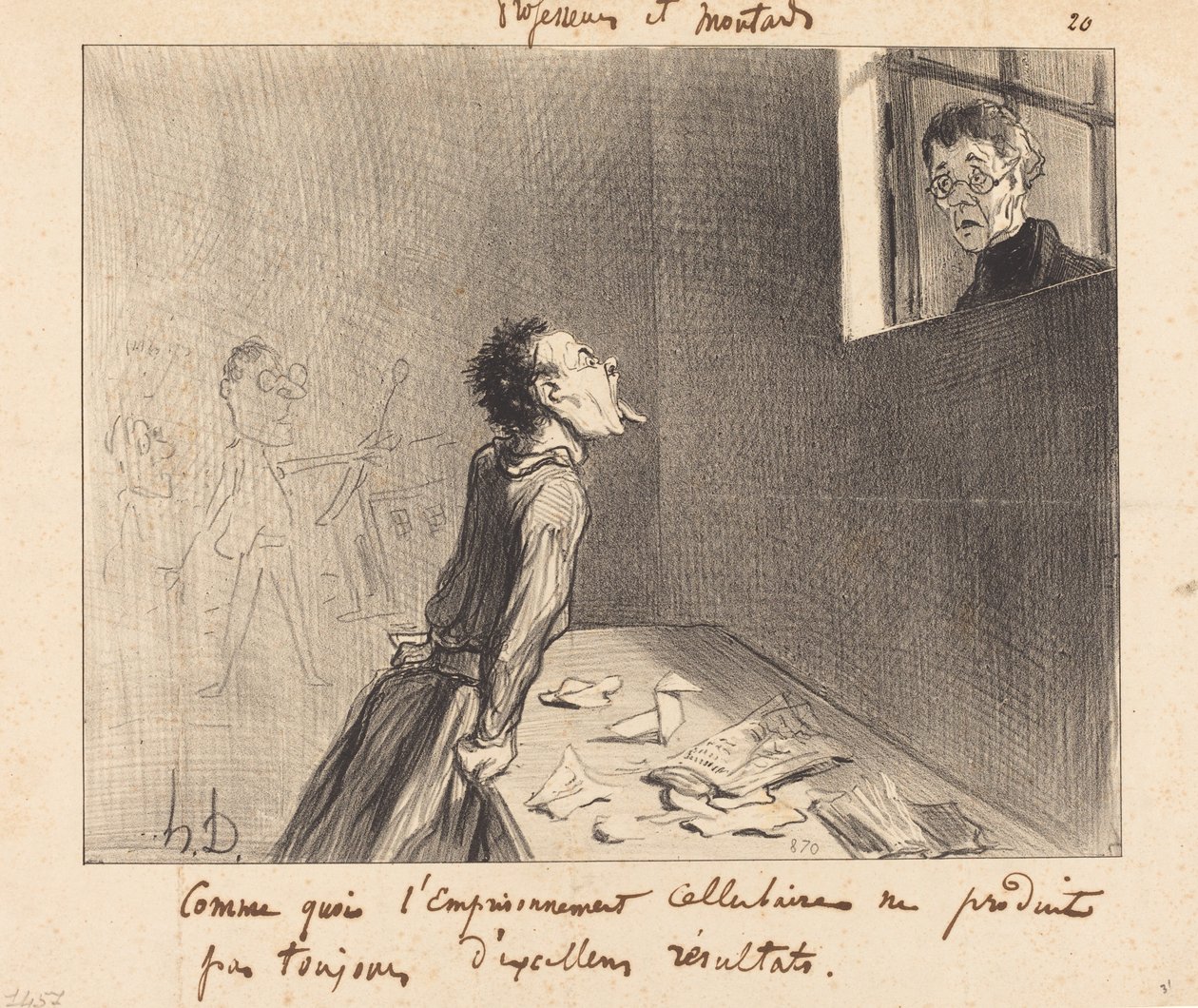 Jako to buněčné vězení... od Honoré Daumier