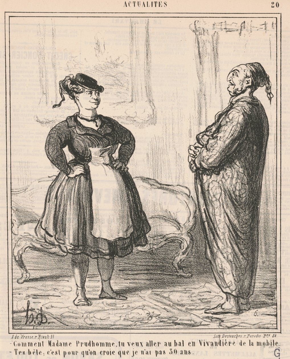 Jak madame Prudhomme ... Jako vivandière ... od Honoré Daumier