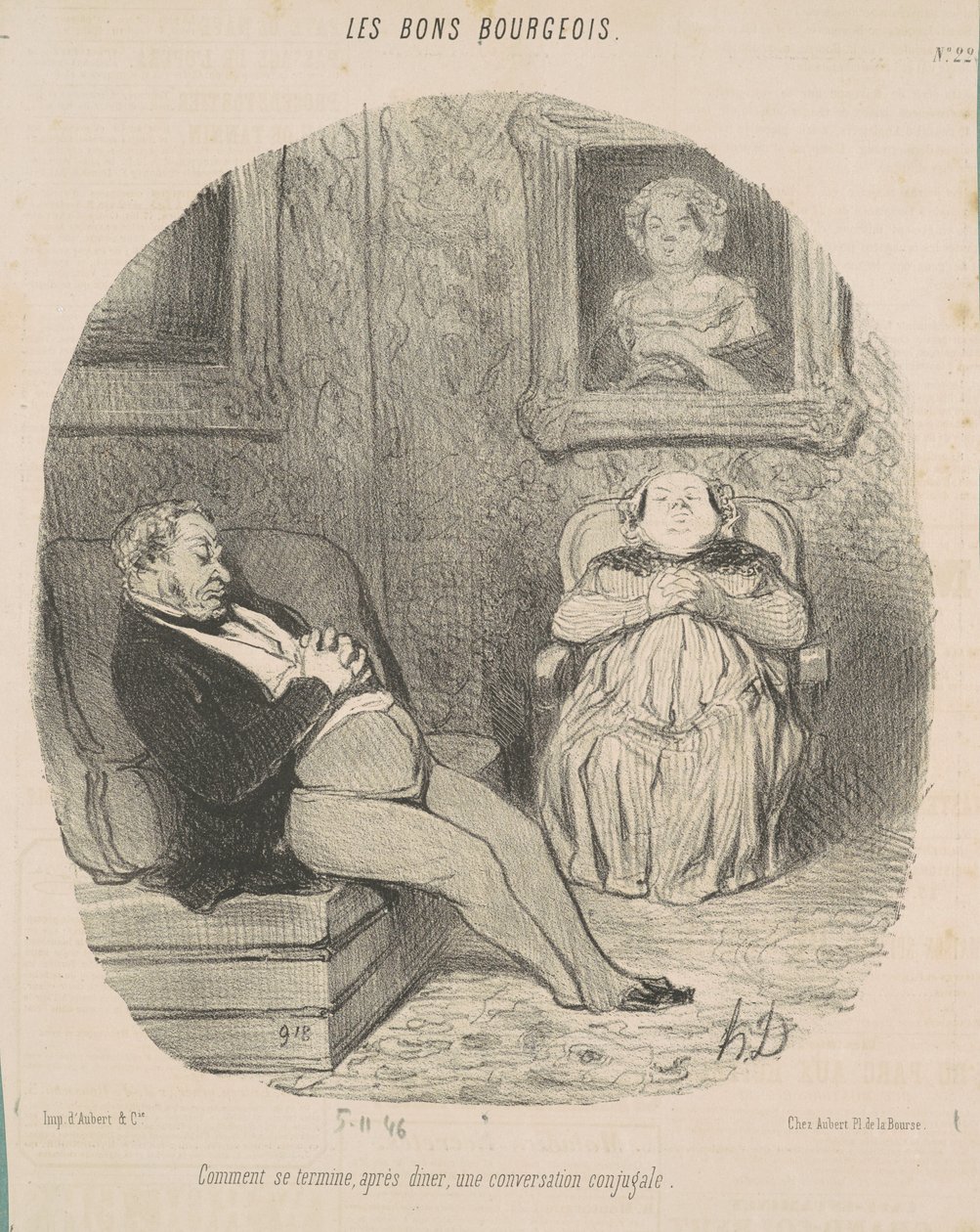 Jak skončí...manželský rozhovor od Honoré Daumier