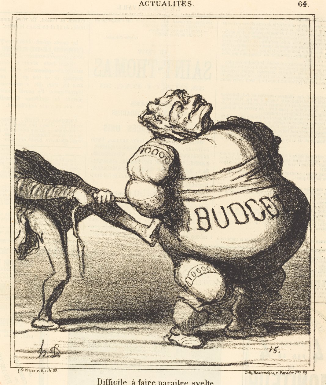 Těžko vypadat štíhle od Honoré Daumier
