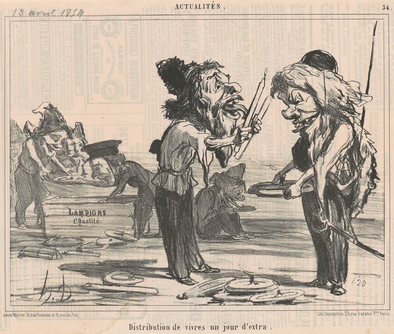 Výdej jídla v den navíc od Honoré Daumier