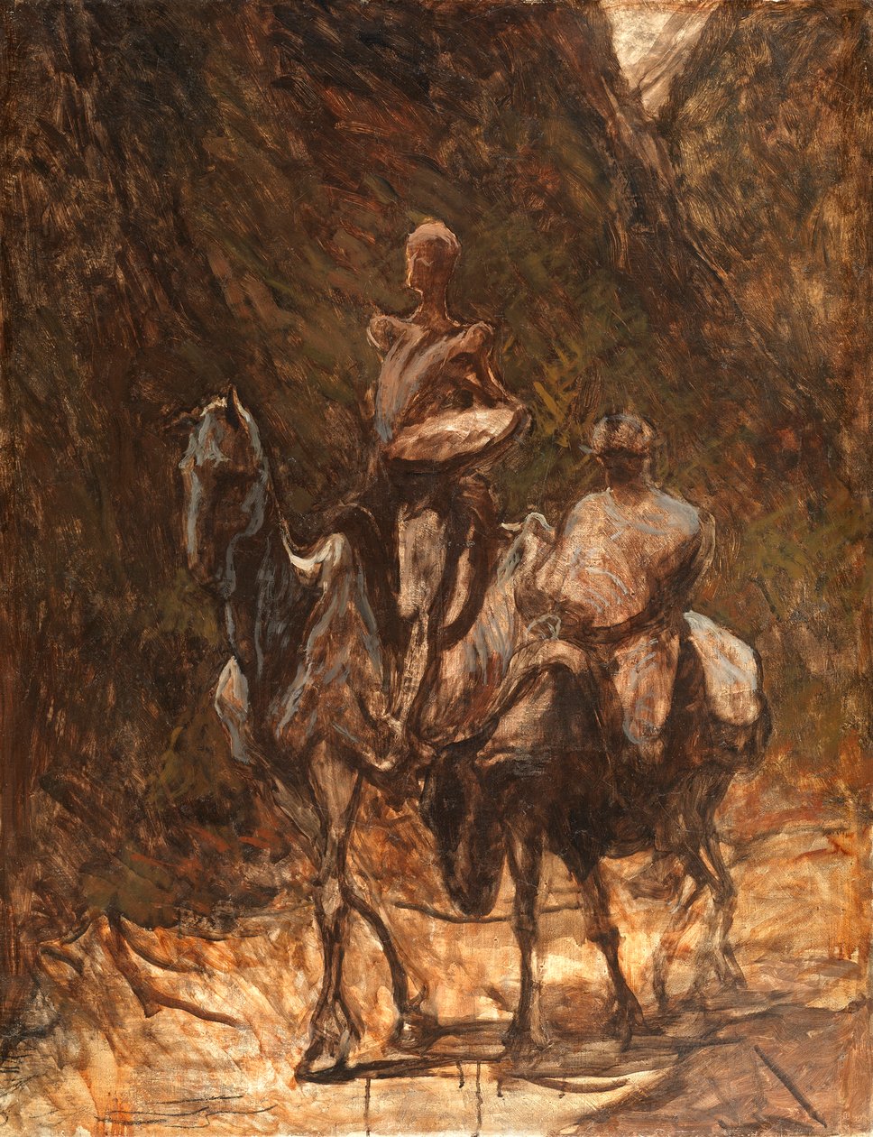 Don Quijote a Sancho Panza, 1868-1870. od Honoré Daumier