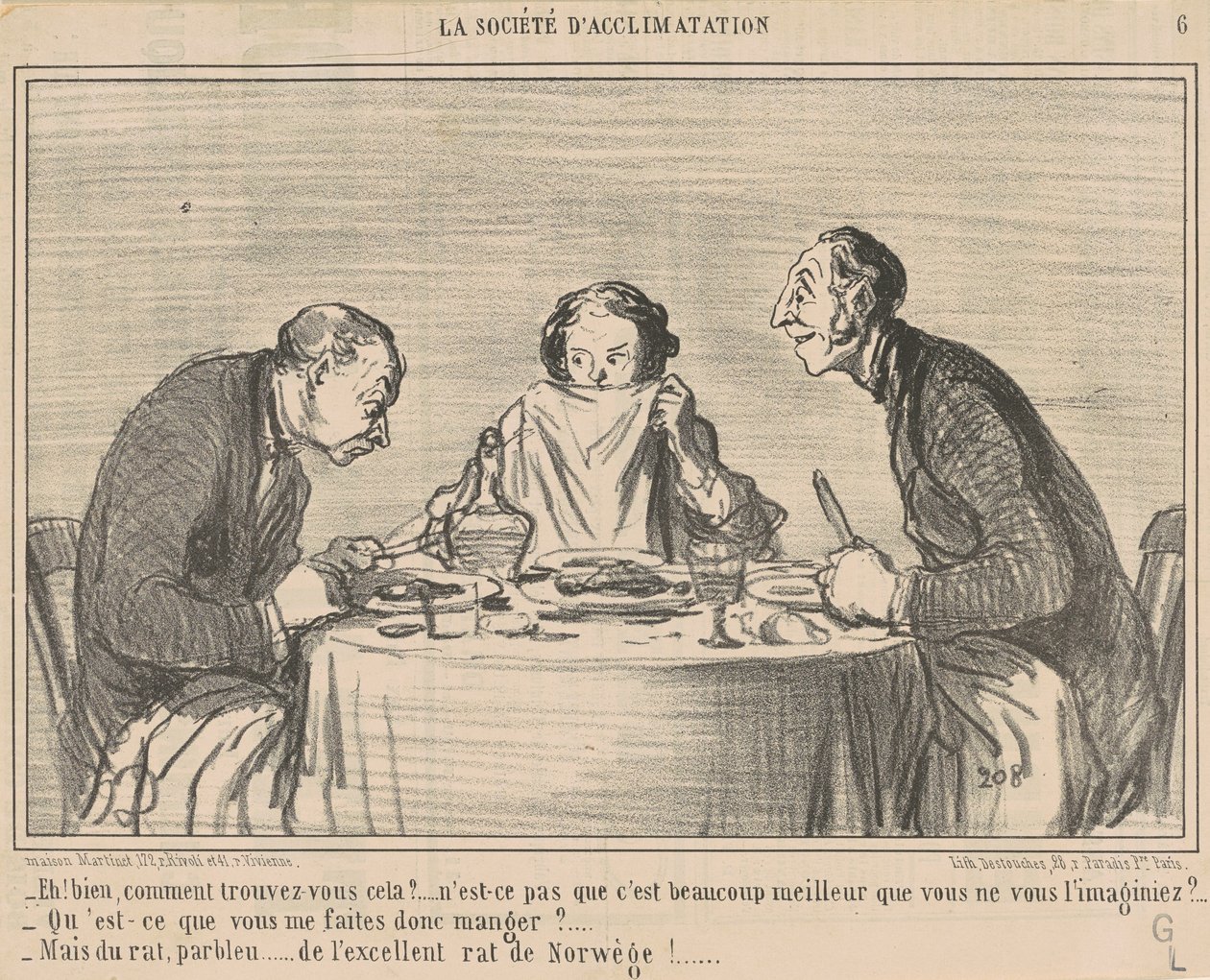 Ahoj! No, jak to zjistíš? od Honoré Daumier