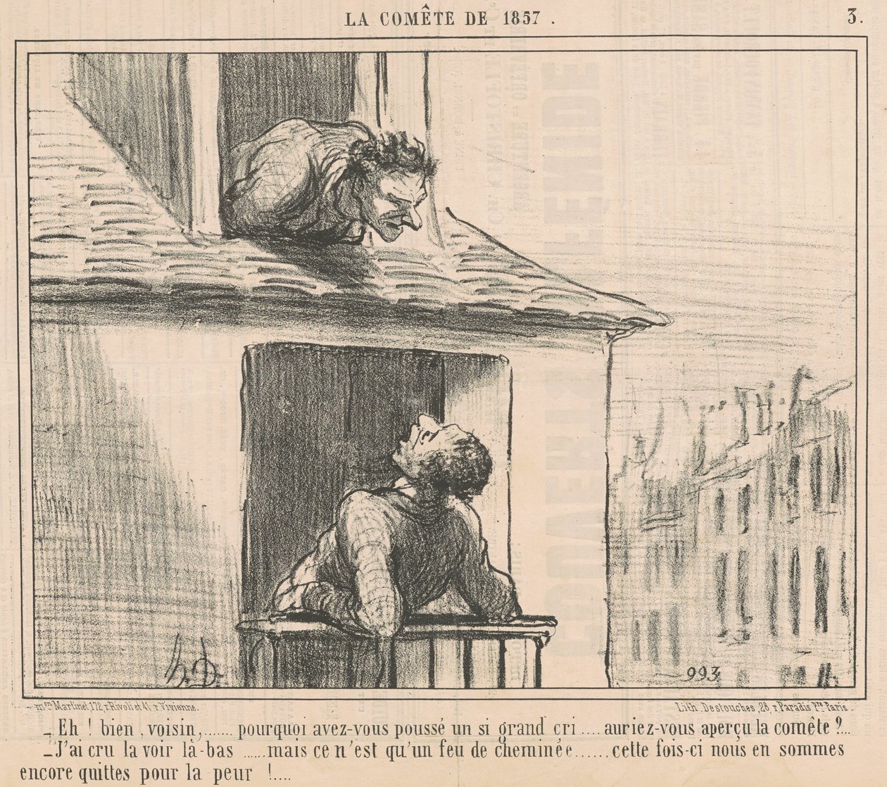 Ahoj! No sousede...proč jsi tlačil... od Honoré Daumier