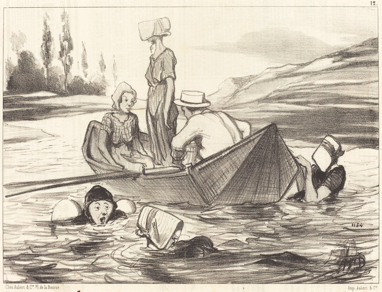 V plné vodě od Honoré Daumier