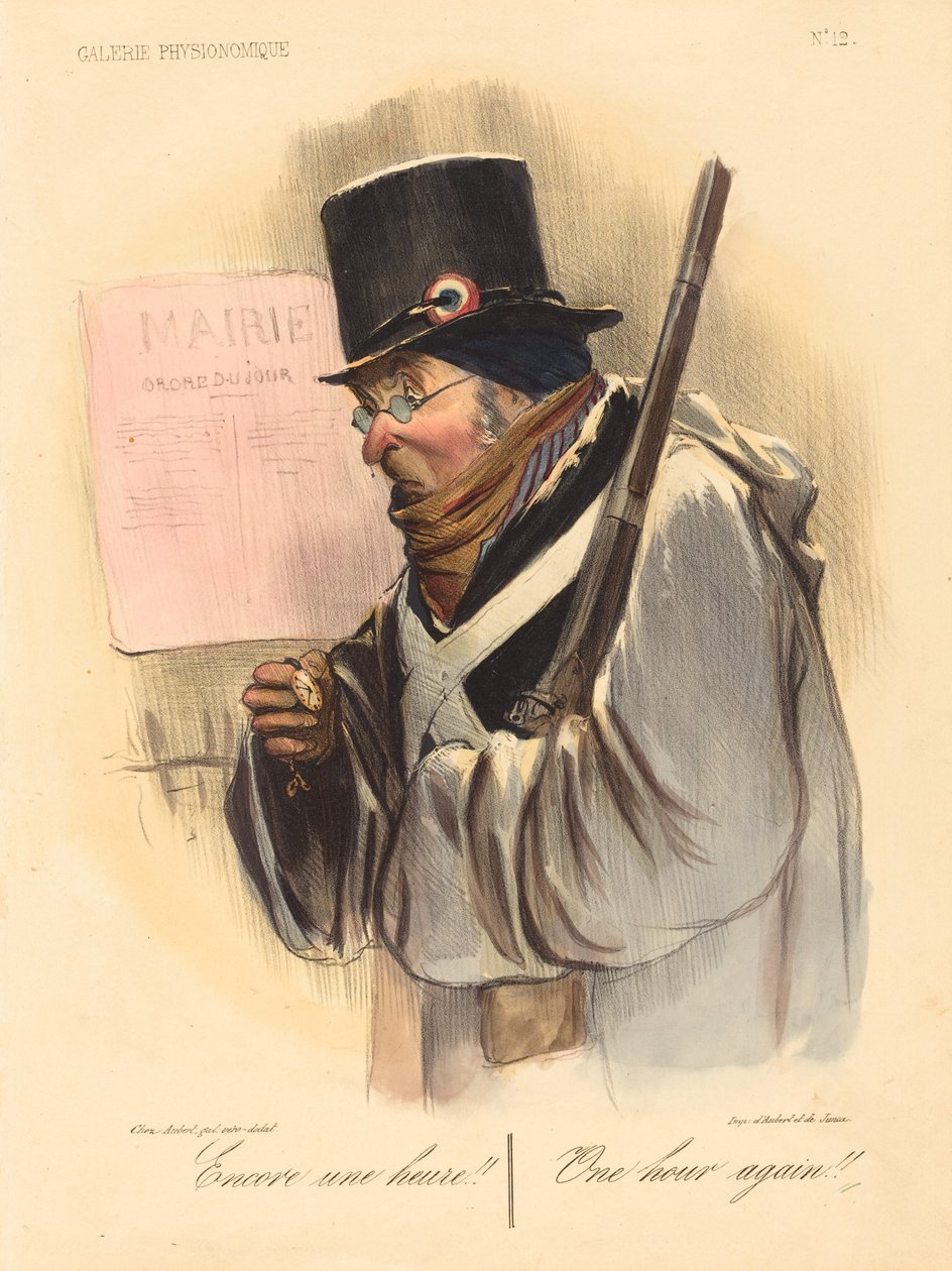 Další hodinu!! od Honoré Daumier