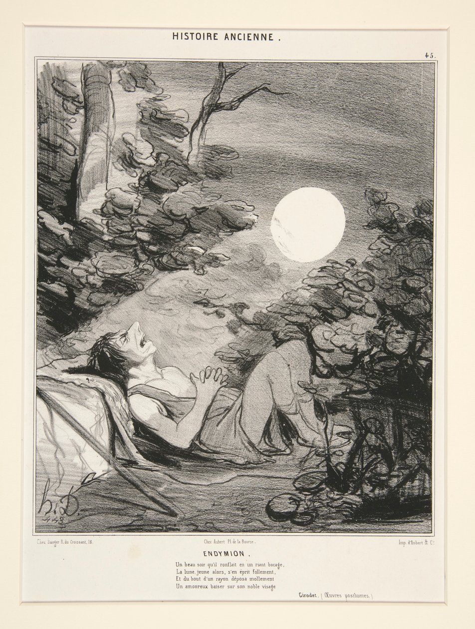 Endymion, deska 45 z antické historie od Honoré Daumier