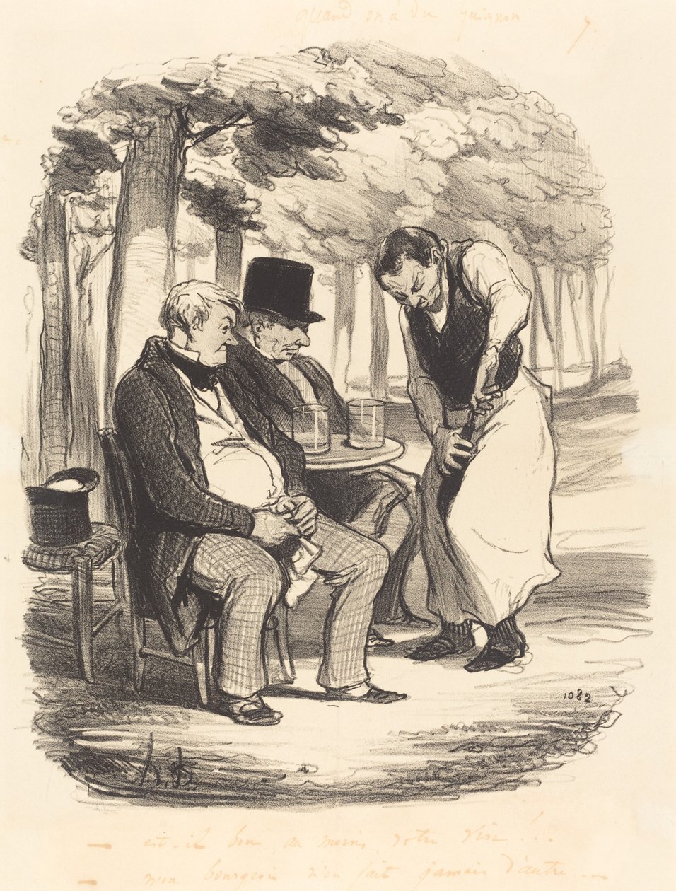 Je dobré, alespoň vaše víno!... od Honoré Daumier