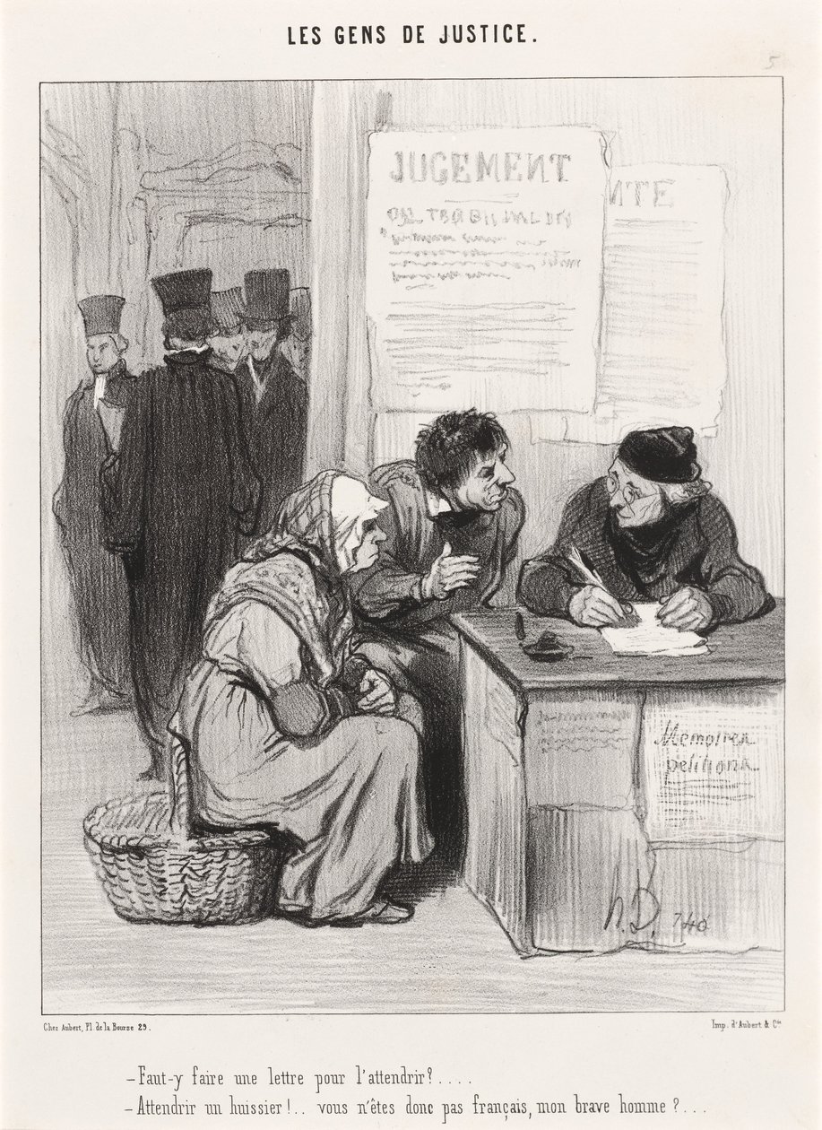Je nutné tam napsat dopis, aby se to zjemnilo? od Honoré Daumier