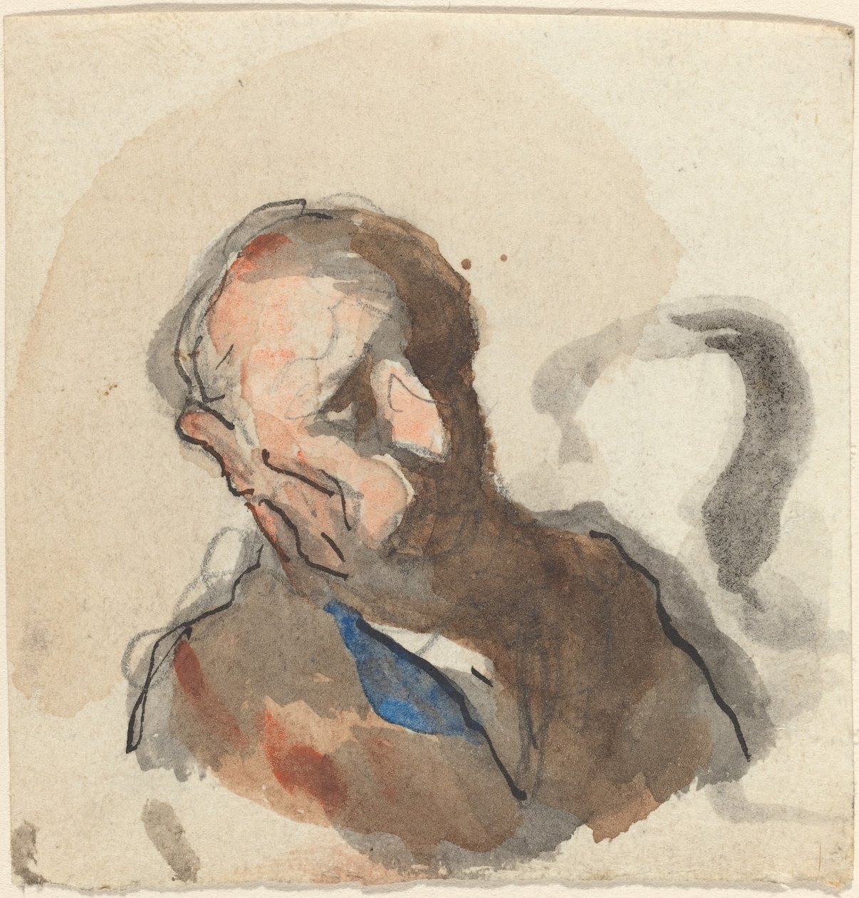 Hlava muže od Honoré Daumier