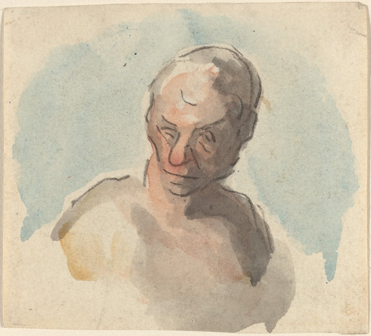 Hlava muže od Honoré Daumier