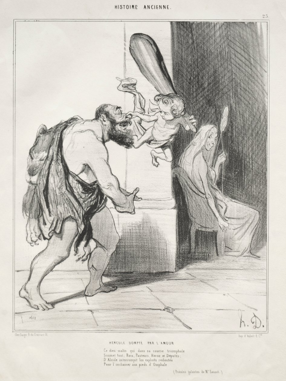 Herkules zkrocený láskou od Honoré Daumier