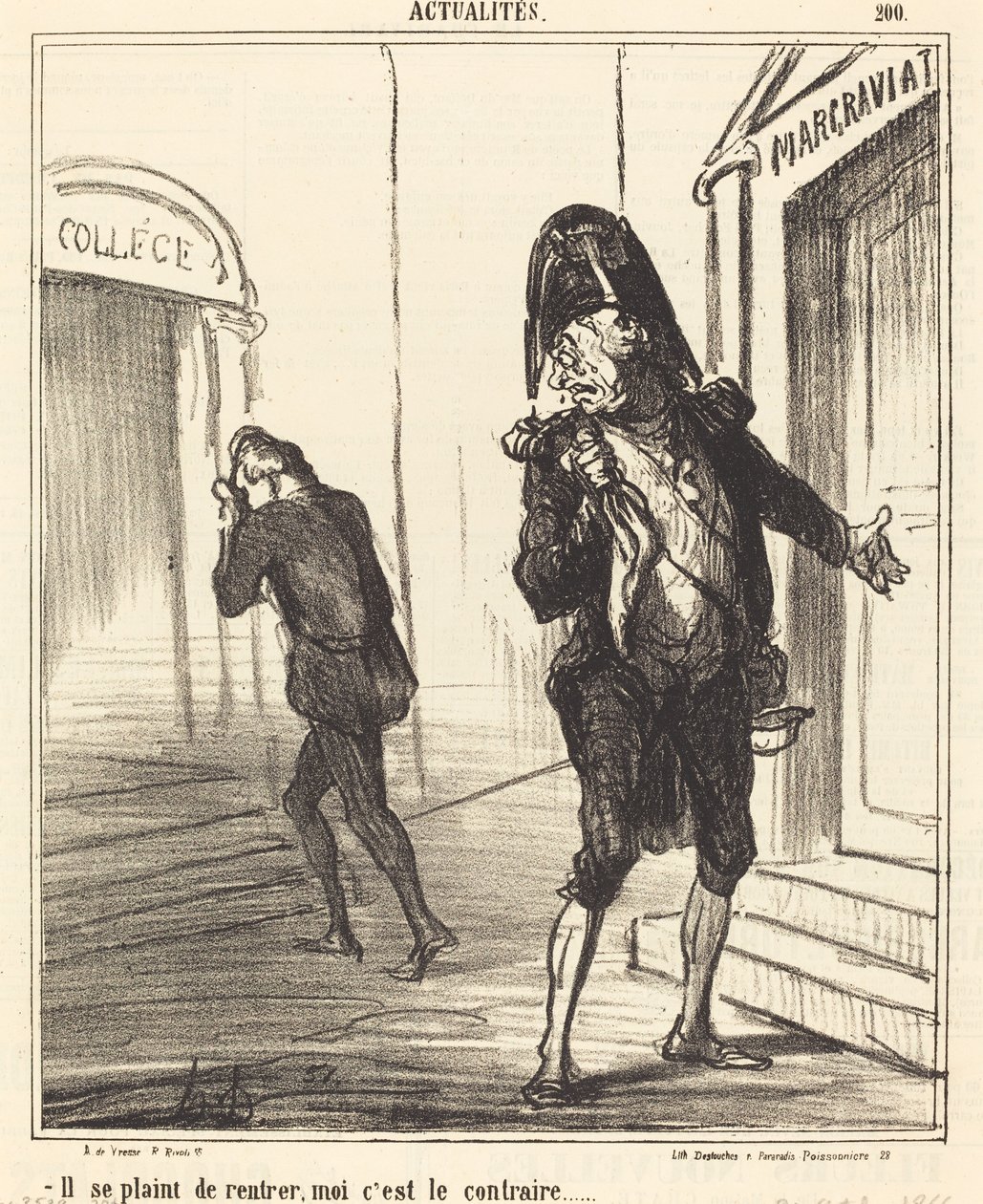 Stěžuje si na návrat domů... od Honoré Daumier