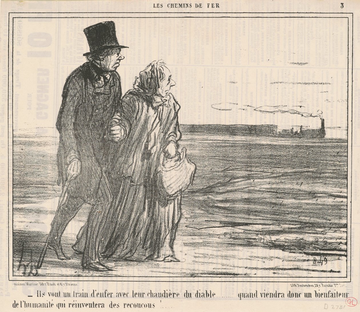 Jdou závratnou rychlostí... od Honoré Daumier