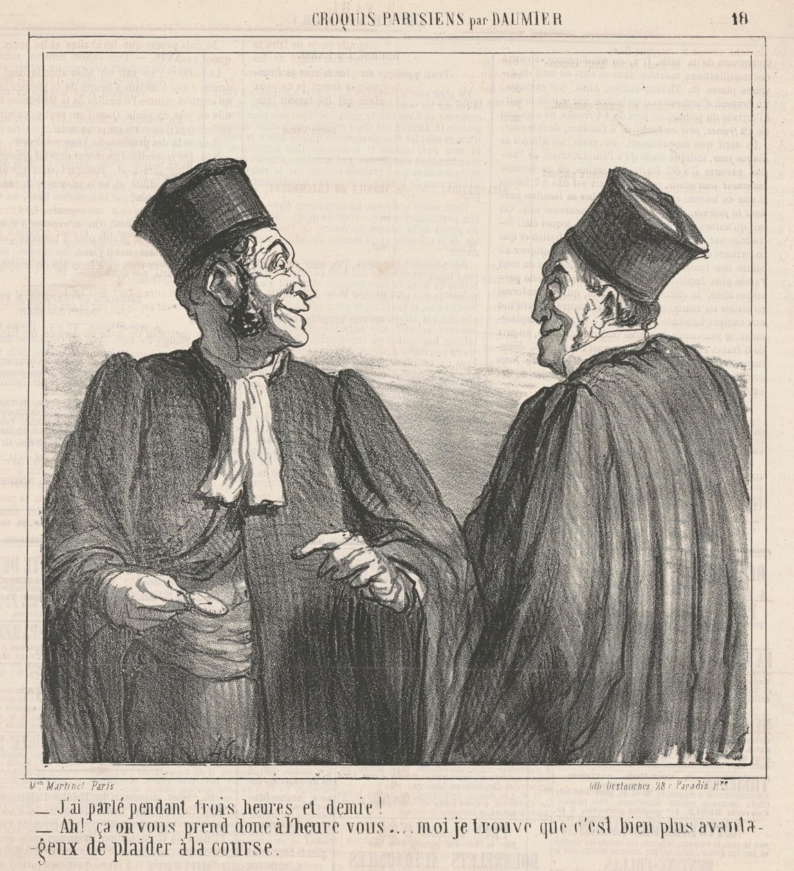Mluvil jsem... tři a půl hodiny! od Honoré Daumier