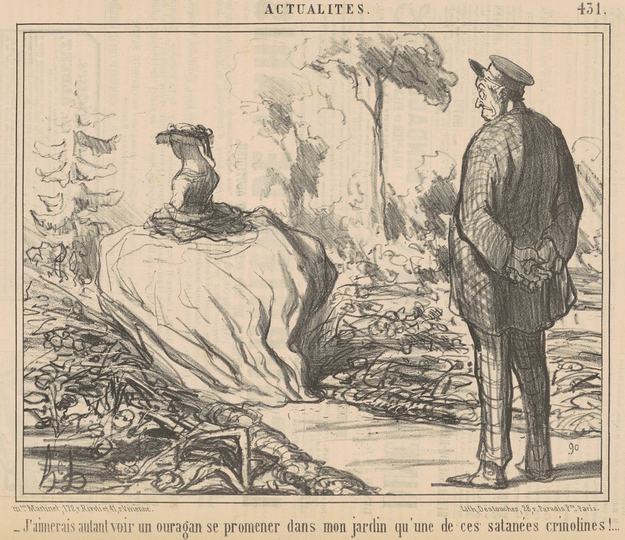 Rád bych viděl hurikán... od Honoré Daumier